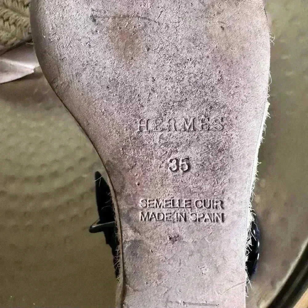 Hermès Sophia Leather Espadrilles